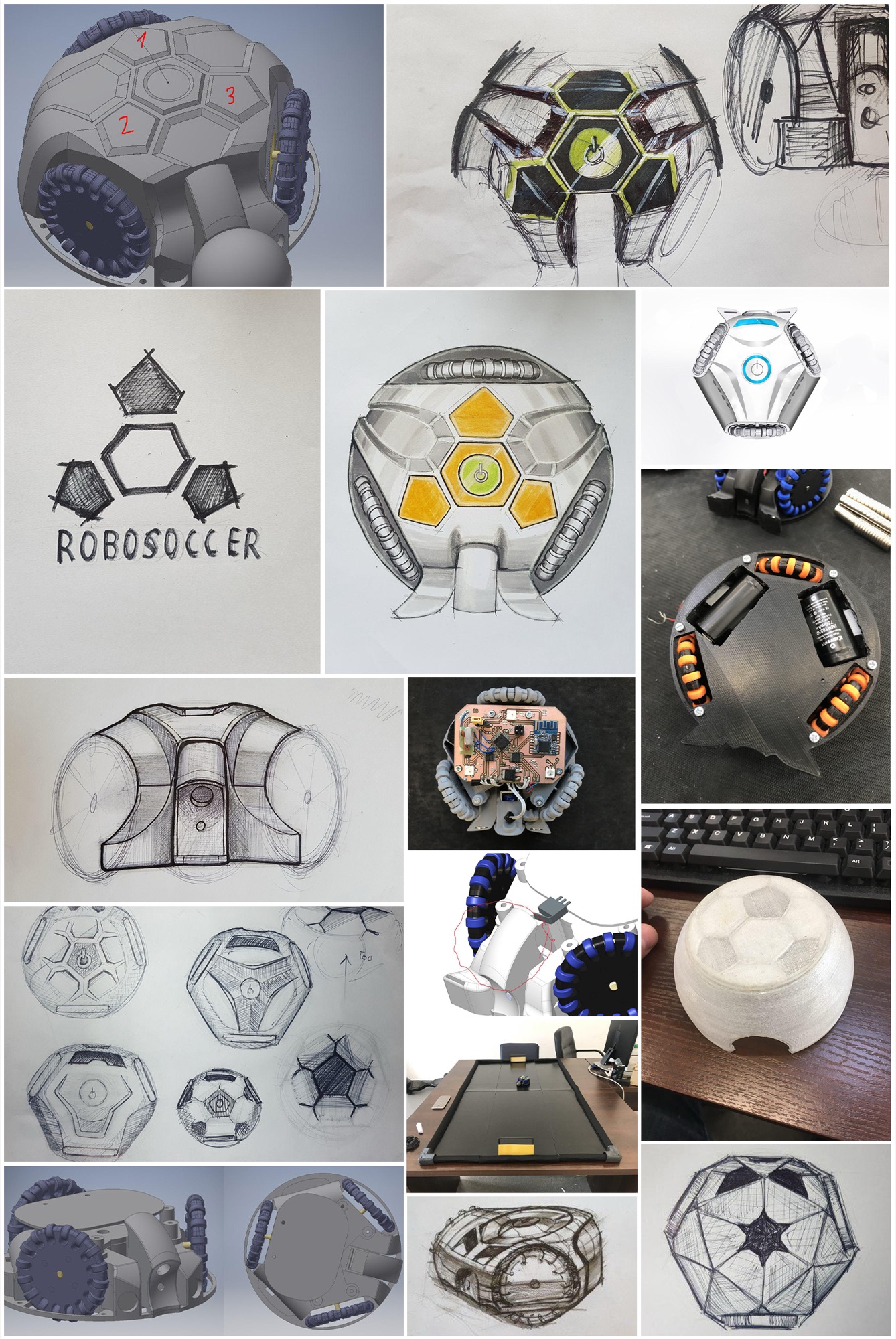 RoboSoccer design and prototyping moodboard